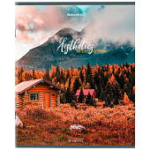 Тетрадь 96л. А5. BRAUBERG скоба, клетка, глянцевая ламинация, Nature, 404427