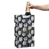 Пакет под две бутылки Tulip, тиснение, 35 х 20 х 9 см, 10135541 Пакет под две бутылки Tulip, тиснение, 35 х 20 х 9 см, 10135541