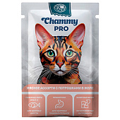 Влажный корм Chammy PRO для кошек 85гр мясное ассорти с потрошками в желе