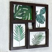 Фоторамка-коллаж на 4 фото «Прелесть», венге, (пластиковый экран) 4729345 Фоторамка-коллаж на 4 фото «Прелесть», венге, (пластиковый экран) 4729345