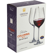 Набор бокалов для красного вина Crystal Bohemia Columba Optic 650 мл (2шт) БСС0402 Набор бокалов для красного вина Crystal Bohemia Columba Optic 650 мл (2шт) БСС0402