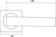  Ручка дверная Trodos квадрат AL-02-L225, графит 