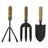 Садовые инструменты 3 пр.:вилка,совок,культиватор с деревянными ручками 2 сортCR-1020 469 Садовые инструменты 3 пр.:вилка,совок,культиватор с деревянными ручками 2 сортCR-1020 469