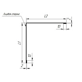 Планка угла наружного 0,4х115х115 L=2м (RAL 9003)сигнальный белый