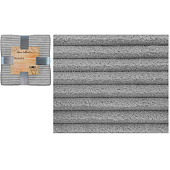  Покрывало 180х200 Полоска фланелевое серый 