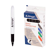  Маркер перманентный черный Alingar пулевидный 1-2мм AL523 