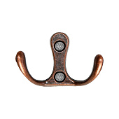 Крючок мебельный ТУНДРА, двухрожковый, медь, 1866145 Крючок мебельный ТУНДРА, двухрожковый, медь, 1866145