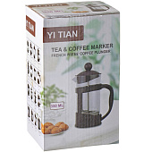 Френч-пресс стеклянный «Футуризм», 350 мл, цвет чёрный 7642382 Френч-пресс стеклянный «Футуризм», 350 мл, цвет чёрный 7642382