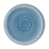 Тарелка обеденная, 27 см, голубая, Спираль, Azurro HS-HL1039880 Тарелка обеденная, 27 см, голубая, Спираль, Azurro HS-HL1039880