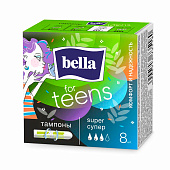  Тампоны Bella for teens super 8шт. без аппликатора Арт.BE-032-SU08-E01 