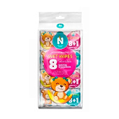 Влажные салфетки NATURAL FRESH Супер мини 8x9шт Pink/Blue