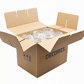 Набор стеклянных фужеров для вина DECORES Кружево с золотым декором 6 шт DCS1254 Набор стеклянных фужеров для вина DECORES Кружево с золотым декором 6 шт DCS1254