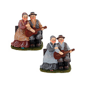  Фигурка декоративная "Бабушка с дедушкой", L17 W11 H17 см, 2в. 