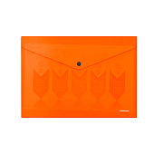 Папка на кнопке А4, ErichKrause Glossy Neon, 180 мкм, ассорти, 50300