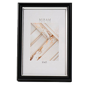 Фоторамка 10х15 пластик Мирам чёрный с серебром (пластиковый экран) 6893903 Фоторамка 10х15 пластик Мирам чёрный с серебром (пластиковый экран) 6893903