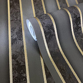  Обои 1.06х10м Виктория полоса арт. 4251-9 Черный /МОФ 