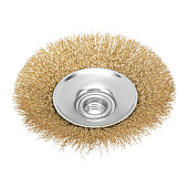 Щетка "тарелка" для УШМ 115 мм, М14 латун. витая пров.Matrix Щетка "тарелка" для УШМ 115 мм, М14 латун. витая пров.Matrix