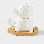 Набор для специй на подставке BellaTenero «Черепаха и улитка», 2 предмета, белый 9213655 Набор для специй на подставке BellaTenero «Черепаха и улитка», 2 предмета, белый 9213655