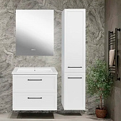 Тумба Белмонти 65 подвесная/напольная Софт белый с раковиной Оскар 65 Тумба Белмонти 65 подвесная/напольная Софт белый с раковиной Оскар 65