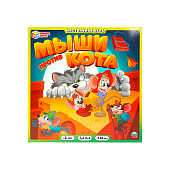  Игра настольная УМНЫЕ ИГРЫ Мыши против кота 250х250х55мм, 353204 
