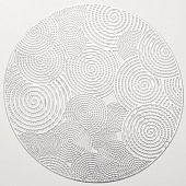  Салфетка сервировочная на стол «Гипноз», d=38 см, цвет серебро 7422270 