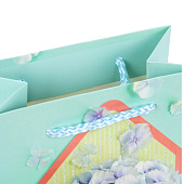  Пакет Золотая сказка Summer Flowers, 11,4x6,4x14,6 см, голубой, 608246 