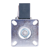  Опора колесная повор.на площ.со стоп. 75мм пласт/резин (серый 1 шт)(50кг) 