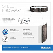  Бассейн каркасный Bestway Steel Pro Max 366х100см, 9150л, ф-насос, лестница, чехол, совместим с картртиджем 58094(ll)  арт.5614X 