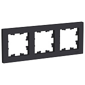  Рамка для розеток и выключателей, 3 поста, цвет карбон, SE AtlasDesign 
