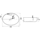  Раковина накладная 570х410 белая MLN-A320301 Melana 