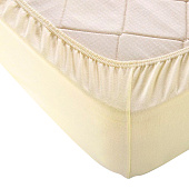 Простыня на резинке 140х200х20 цвет сливочно молочный арт.4067 Простыня на резинке 140х200х20 цвет сливочно молочный арт.4067