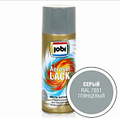 Эмаль аэрозольная алкидная глянцевая серая RAL 7001 JOBI 520мл Эмаль аэрозольная алкидная глянцевая серая RAL 7001 JOBI 520мл