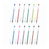  Набор гелевых ручек 12цв с блестками Brauberg Extra, 12 цветов, узел 0,7 мм, линия 0,35 мм, 143909 