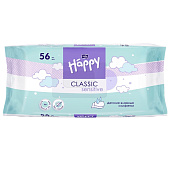  Влажные салфетки детские Bella Baby Happy classic sensitive 56 шт. Арт.BB-062-WS56-007 