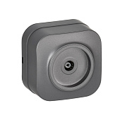 Розетка телевизионная накладная, цвет сталь, IEK GLORY Розетка телевизионная накладная, цвет сталь, IEK GLORY