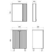 Зеркало Дора 60 серое ZM Зеркало Дора 60 серое ZM