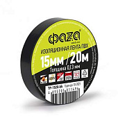 Изолента 15мм/20м черная ФАZА Изолента 15мм/20м черная ФАZА