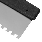 Шпатель зубчатый 150мм, зуб 8х8мм, пластмассовая ручка, нержавеющая сталь Шпатель зубчатый 150мм, зуб 8х8мм, пластмассовая ручка, нержавеющая сталь