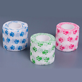  Бинт Wogy эластичный самофиксирующийся L 450х5 см, с принтом, с европодвесом, микс, арт. 2024-3330 Код 273343 