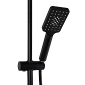 Душевая стойка с тропическим душем поворотный излив латунь черный Fabia 9775 Душевая стойка с тропическим душем поворотный излив латунь черный Fabia 9775