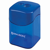 Точилка Brauberg Win, с большим контейнером, 2 отверстия, дисплей, ассорти черный/синий, 222495 Точилка Brauberg Win, с большим контейнером, 2 отверстия, дисплей, ассорти черный/синий, 222495