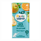  Сок ФрутоНяня Мультифруктовый 0,2л 