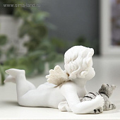 Сувенир полистоун "Белоснежный ангел с цветным полосатым котиком" 5х4,5х9,6 см 4838710 Сувенир полистоун "Белоснежный ангел с цветным полосатым котиком" 5х4,5х9,6 см 4838710