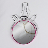  Зеркало настольное подвесное QF, круглое, с увеличением, d 11,5 см, металл 3718957 