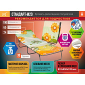  Раскладушка с матрасом Стандарт-М20  max 80кг 195х65х26 