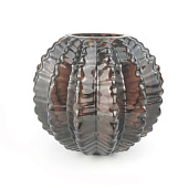  Ваза Плиссе малая d-170мм h-160мм Браун 1901-Н5 