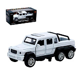 АВТОГРАД Машина металлическая "Джип 6X6", 1:32, инерция, цвет белый   7668744