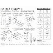  Гардеробная система "Скандинавия 1" белый ГСС1Б 