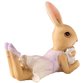  Фигурка полистоун «Зайка в сиреневом сарафане с щеночком», 10?5.5?9 см 10583218 