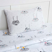 Комплект постельного белья Этель 1,5 сп Funny rabbits 100 % хлопок, бязь 7655016 Комплект постельного белья Этель 1,5 сп Funny rabbits 100 % хлопок, бязь 7655016